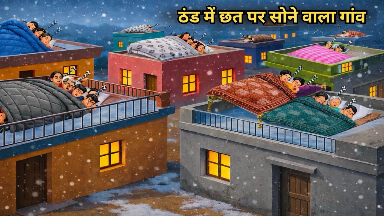 ठंड में छत पर सोने वाला गांव || Hindi Kahaniya || Hindi Stories || Bedtime Stories || Fairy Tales