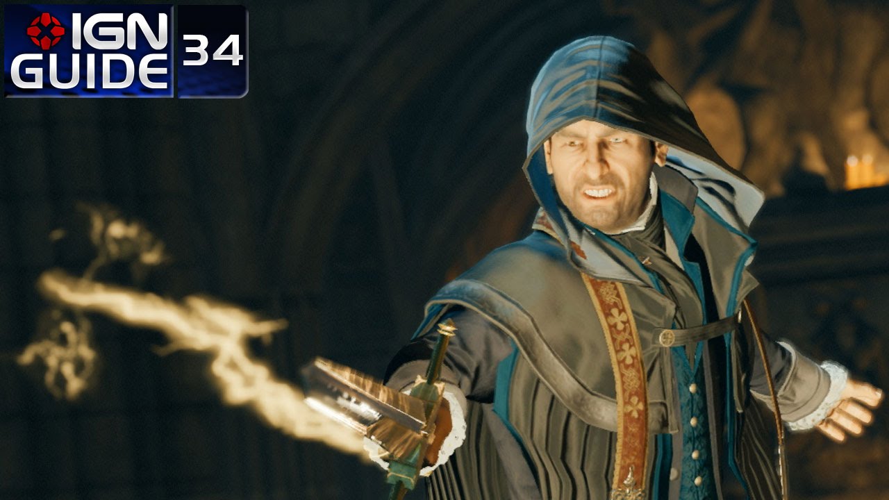 Assassin's Creed Unity 100% Sync Walkthrough - Final Boss Fight / Ending (The Temple pt 02)