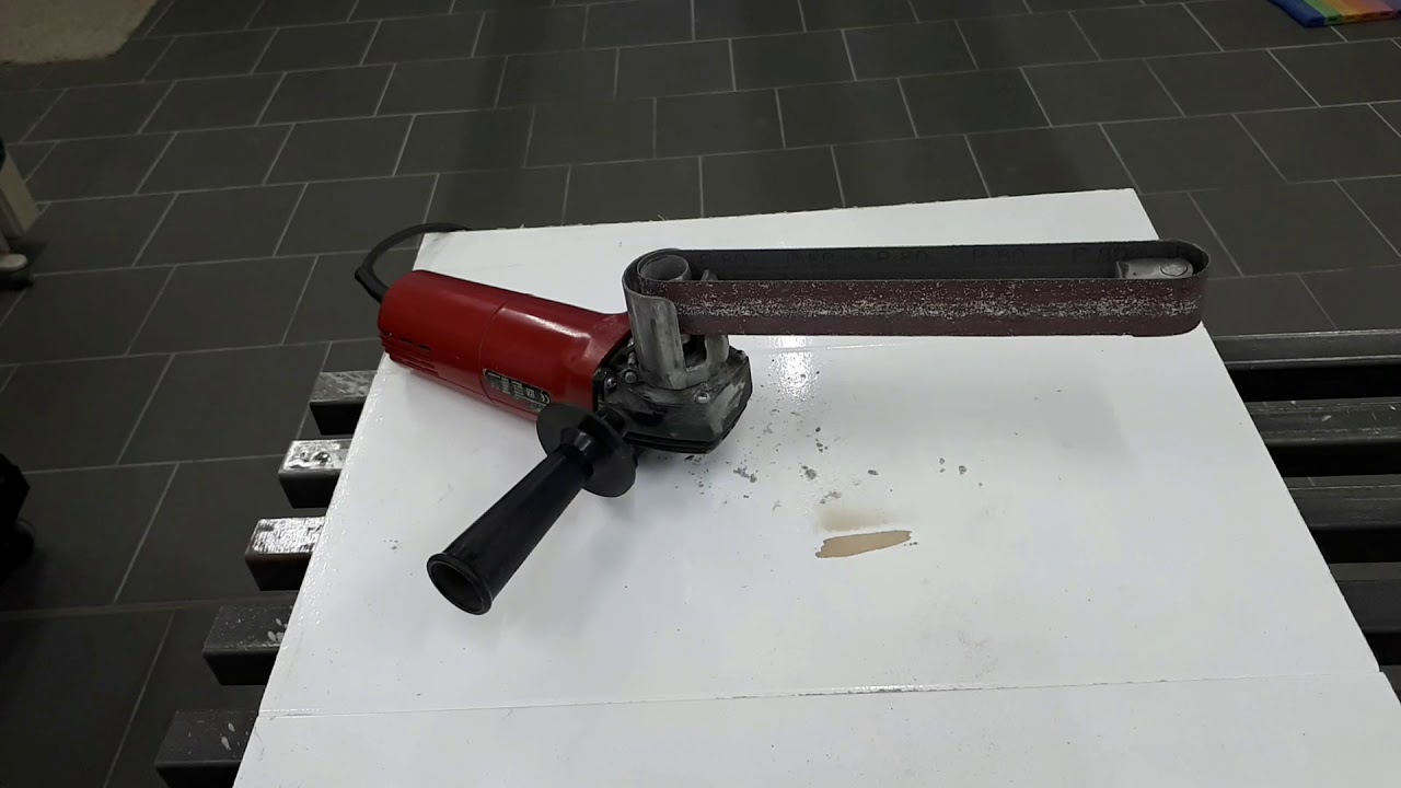Umbau meines Winkelschleifer in einen Fingerschleifer Bandfeile Bandschleifer DIY