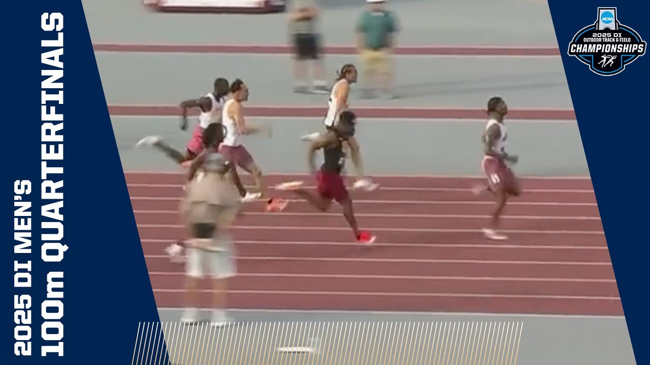 Jordan Anthony runs 9.75! Men's 100m quarterfinals 2025 NCAA outdoor track and field championships