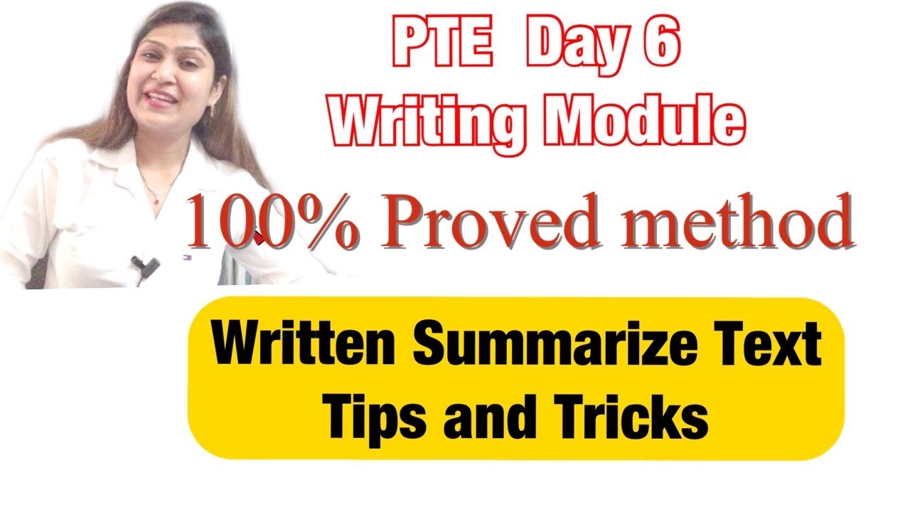 100% Proved Method#PTEWriting#Day6#Written Summarize text