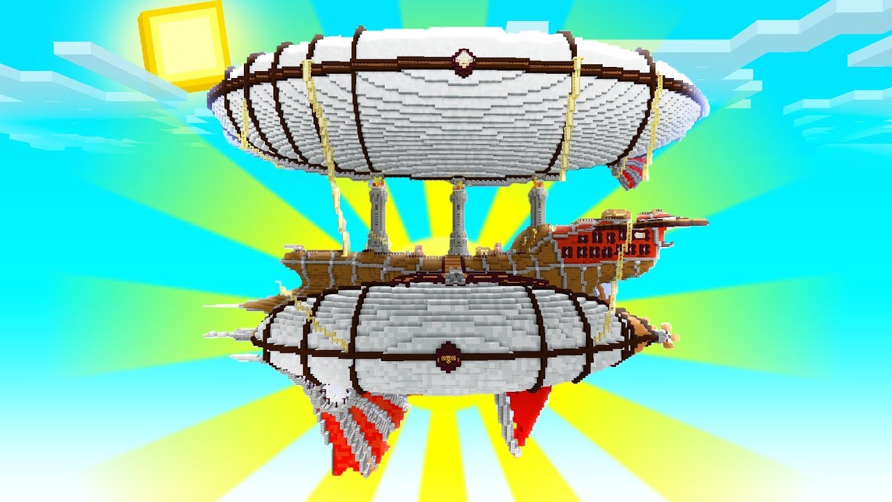 Minecraft - 2vs2 Player Airship Battle (Red Samurai Mod) | JeromeASF
