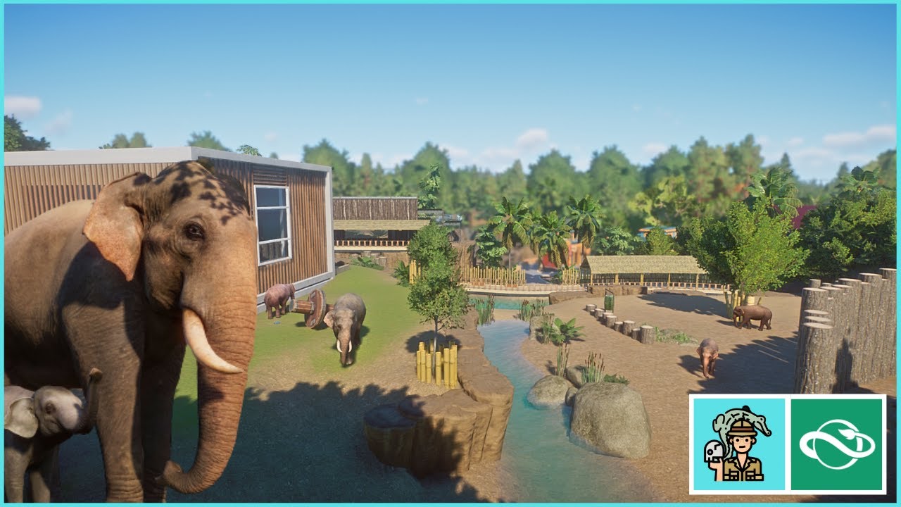 Modern Indian Elephant Habitat | Planet Zoo Speed Build