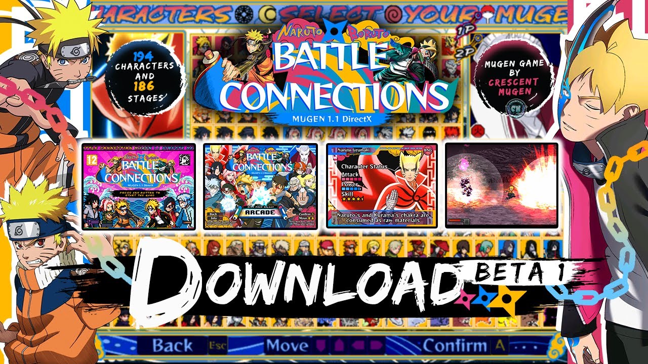 RELEASE!! NXBBC Mugen 1.1 DirectX BETA 1 By CM (Naruto Mugen 2024)