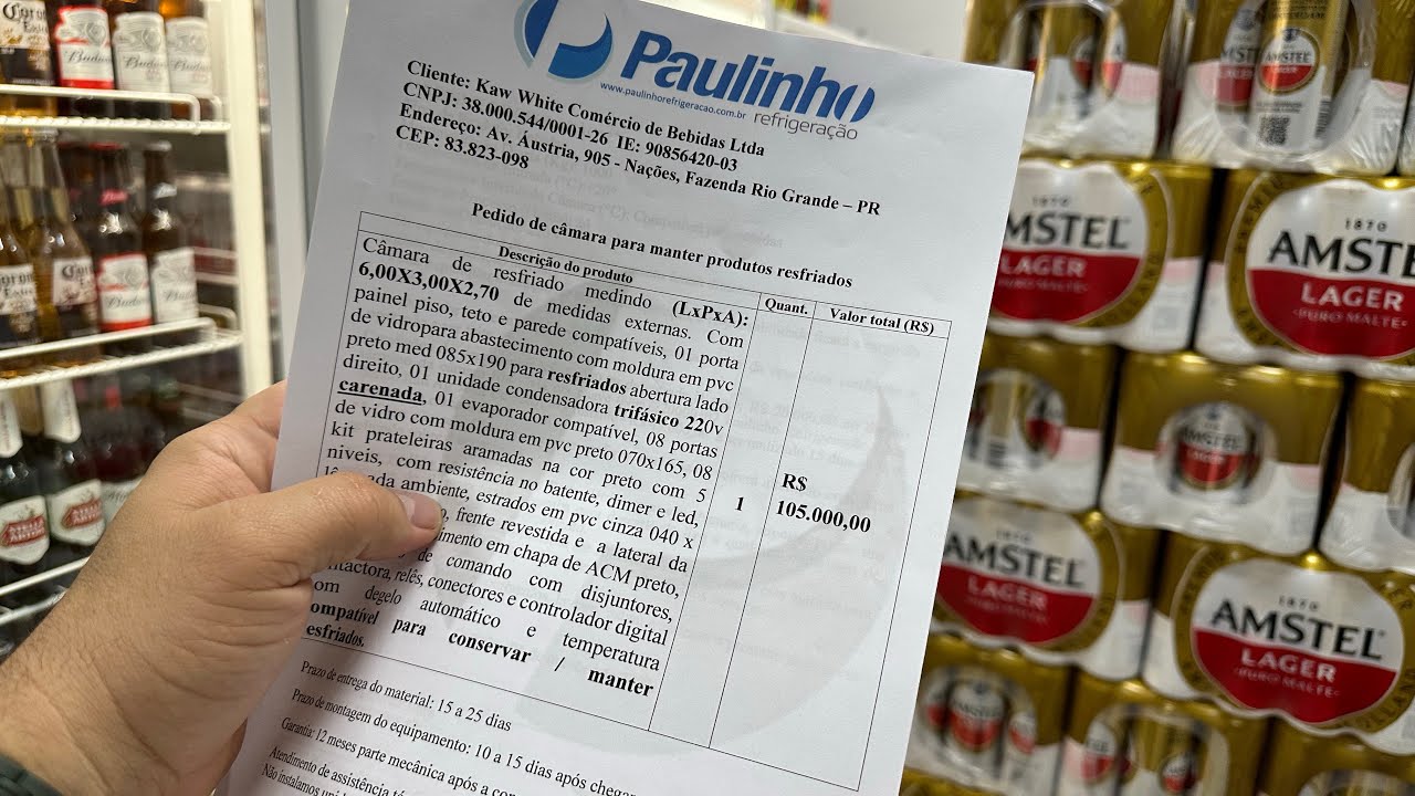 CÂMARA FRIA 6x3x2.70 VEJA QUANTO ME CUSTOU - DISTRIBUIDORA DE BEBIDAS