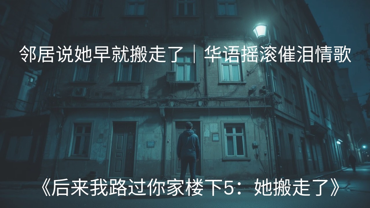 《后来我路过你家楼下5：她搬走了》｜华语摇滚伤感情歌｜原来有些人，连再见都没有