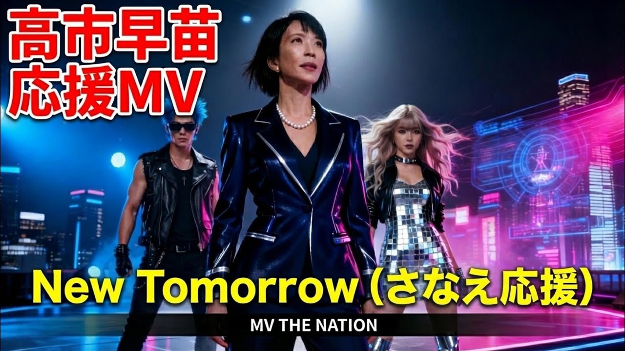【高市早苗 応援ソング】New Tomorrow – さなえと築く未来｜MV THE NATION【AIミュージックビデオ】