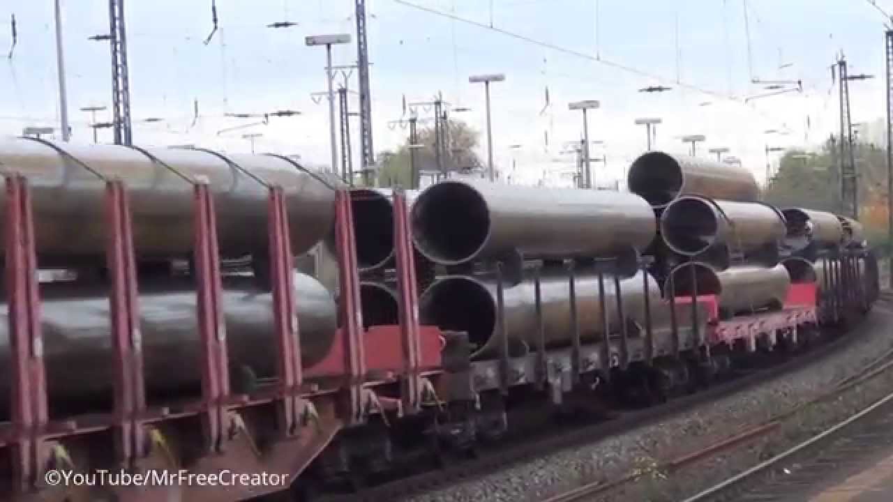BR 155 - dicke und dünne Rohre - schnelle Güterzüge in Wanne-Eickel HBF