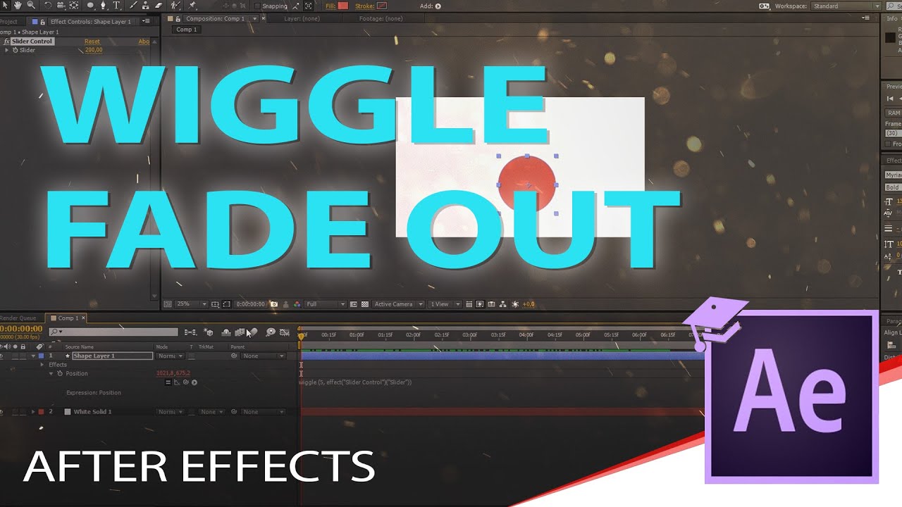 AFTER EFFECTS FADE OUT Wiggle expression