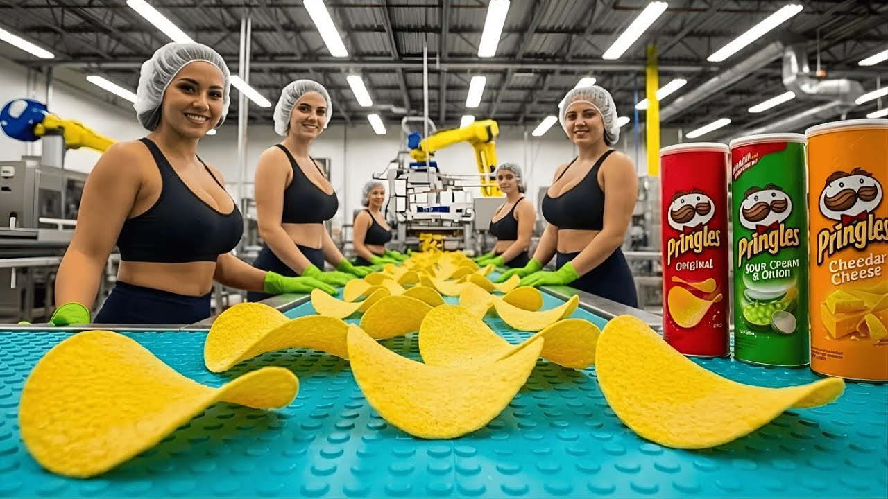 Inside a Modern Pringles Factory, From Whole Potatoes to Stacked Potato Chips Full Process