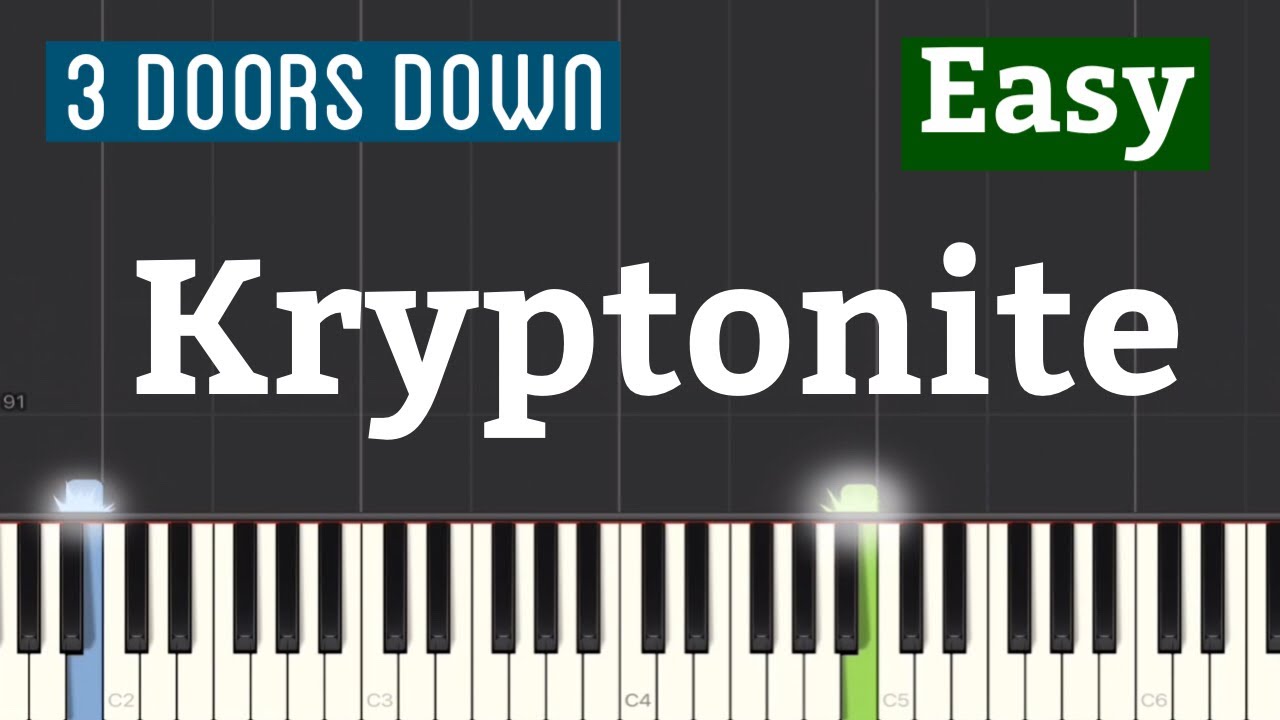 3 Doors Down - Kryptonite Piano Tutorial | Easy