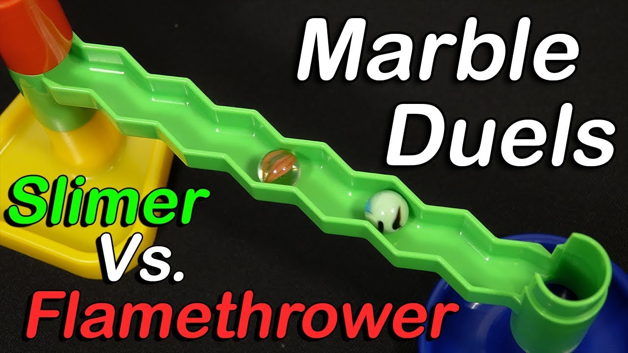 Marble Race: Thrilling Head-to-Head Duels: Flamethrower vs Slimer