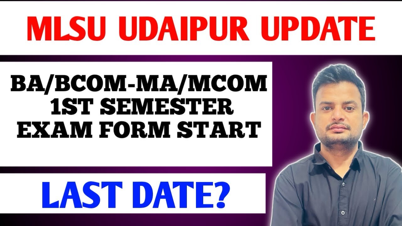 MLSU UDAIPUR PRIVATE EXAM FORM 2025 START!  