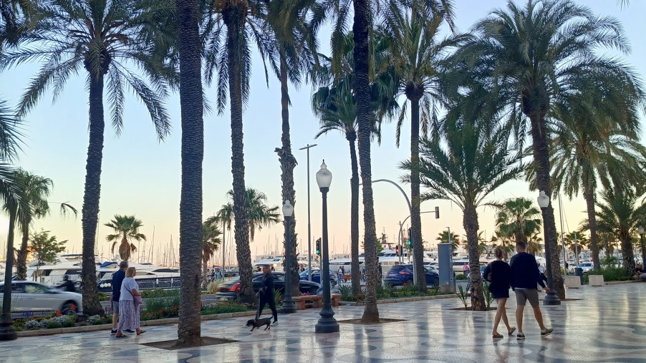جولة رائعة ومنظر خلابة في البحر مدينة اليكانتي اسبانيا⛱️