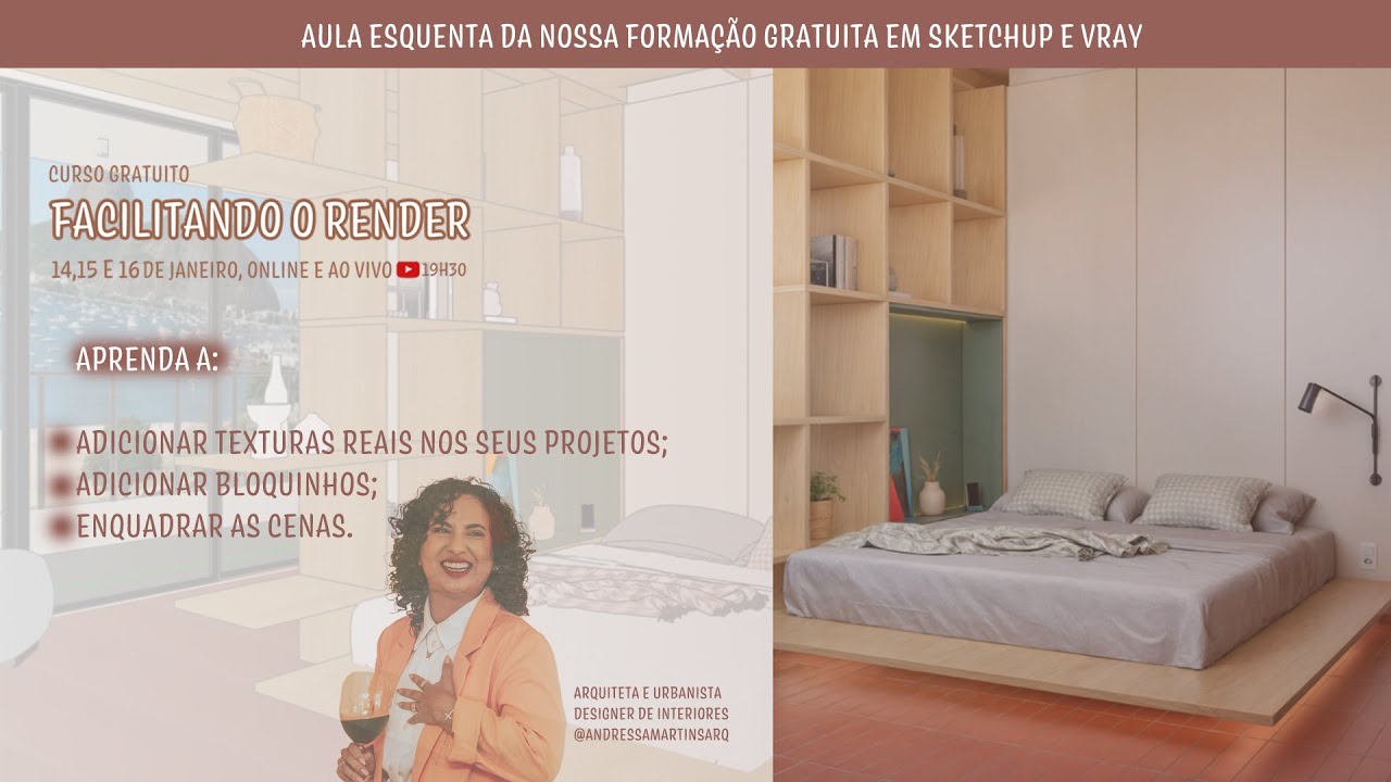 AULA ESQUENTA: aprenda sketchup e vray em 2025