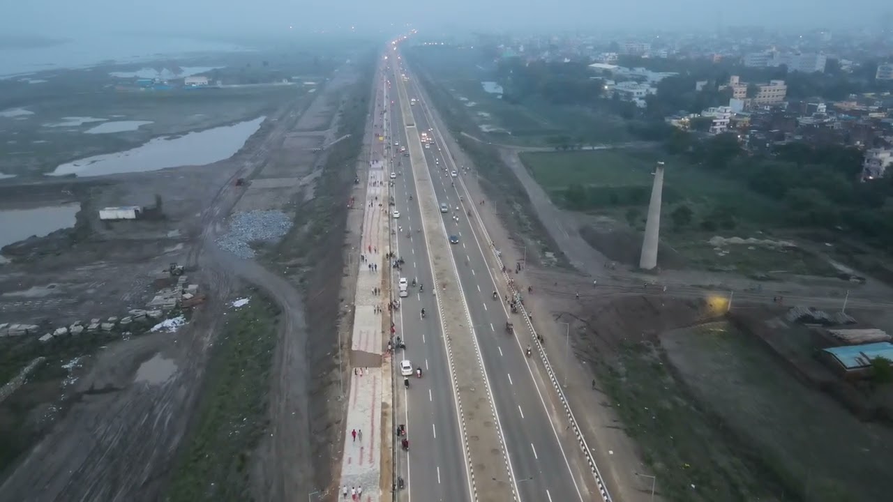 Drone Shot of Ganga Path Way Patna\Drone Studio World