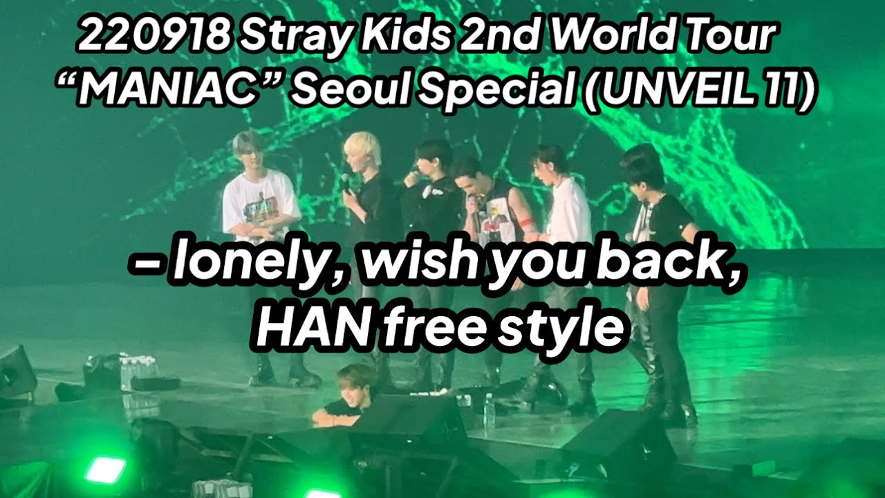 220918 lonley, wish you back, HAN - Stray Kids 2nd World Tour “MANIAC” Seoul Special (UNVEIL 11)