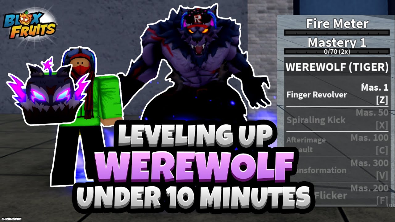 Leveling Up Werewolf Fruit in 10 Mins (Blox Fruits Tiger Update)