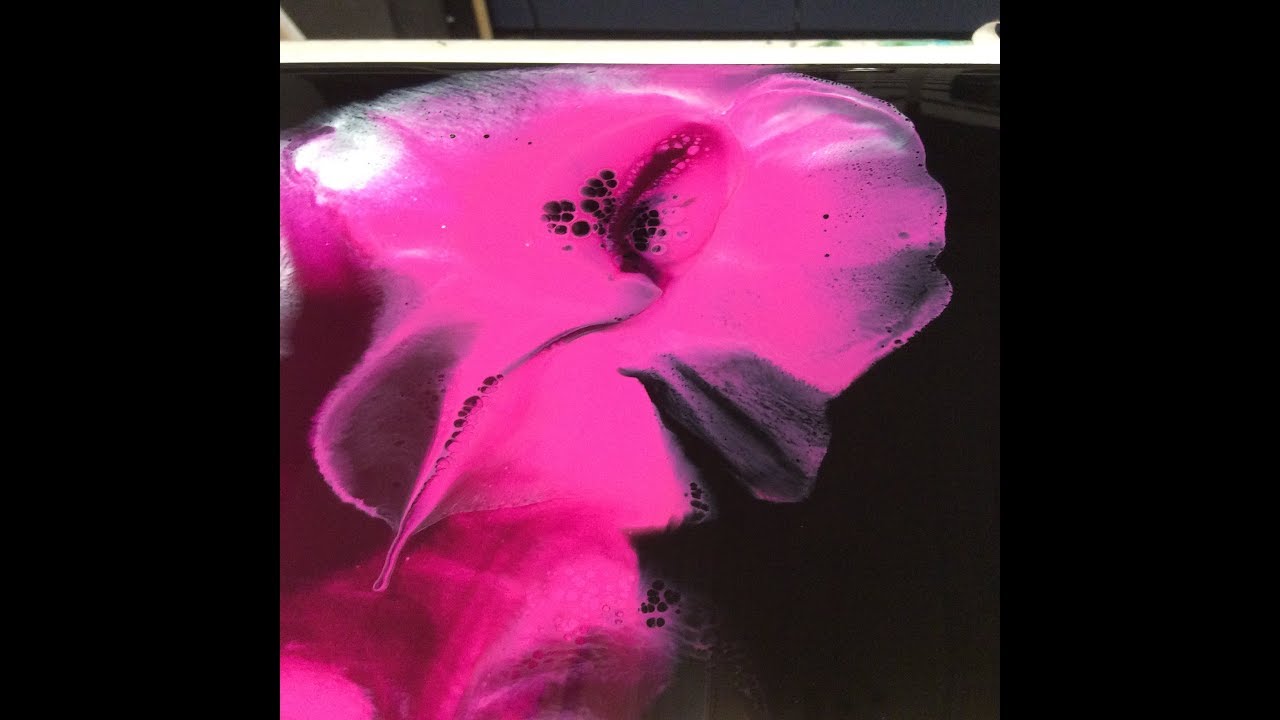 Resin Art - Fuschia, Plum & White (2)
