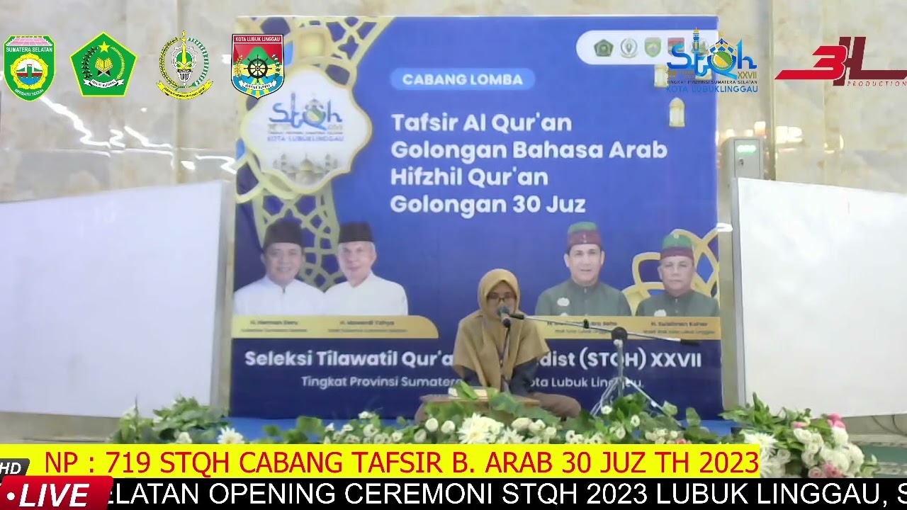 NP : TF 719 TAFSIR QUR'AN B. ARAB, STQH KE XXVII PROV.SUMSEL 2023