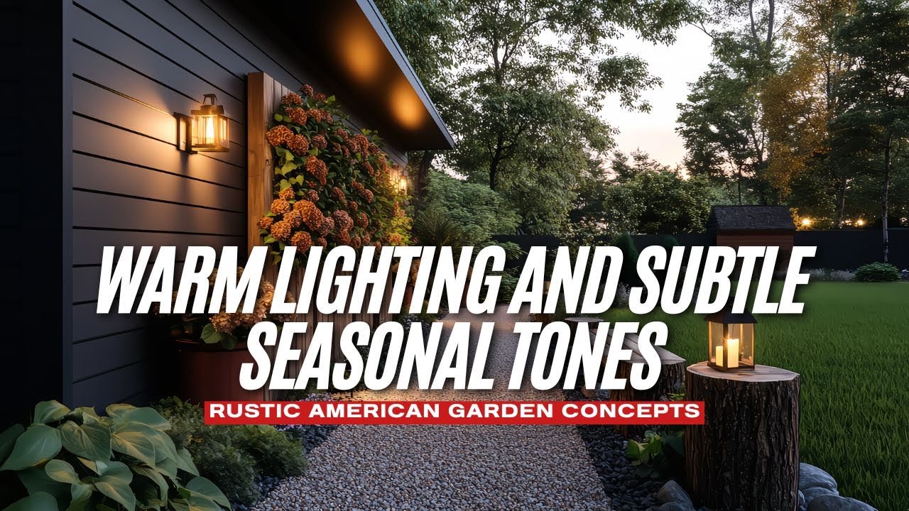 Rustic American Garden Concepts with Warm Lighting and Subtle Seasonal Tones