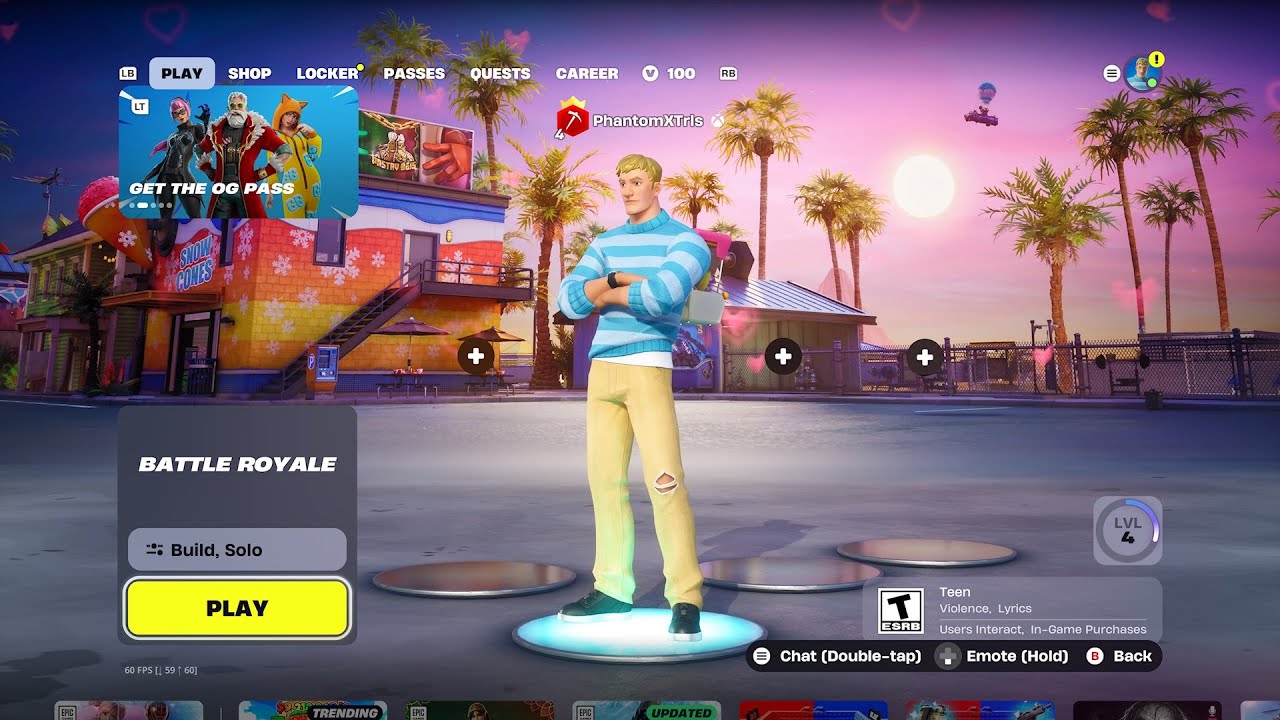 Can a Newbie play ranked Fortnite battle royal 