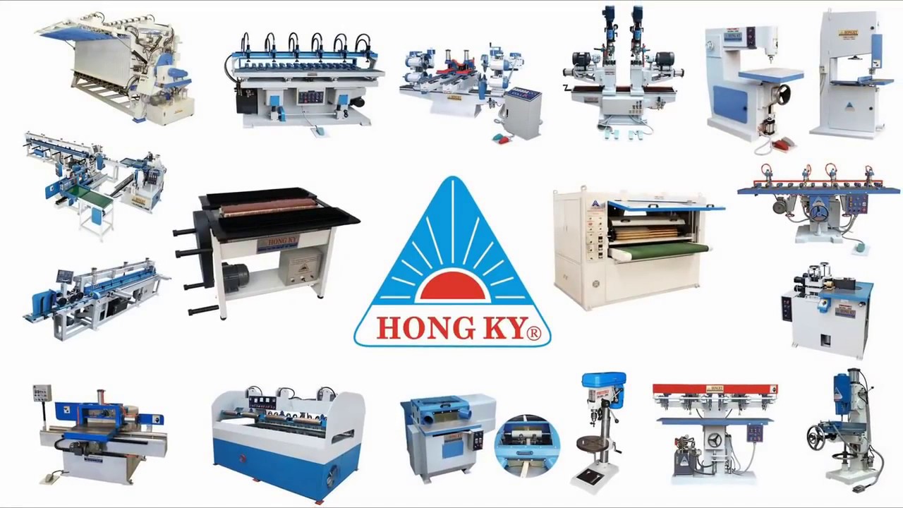 Máy Khoan Đứng 12 Mũi Thủy Lực - Máy chế biến gỗ Hồng Ký