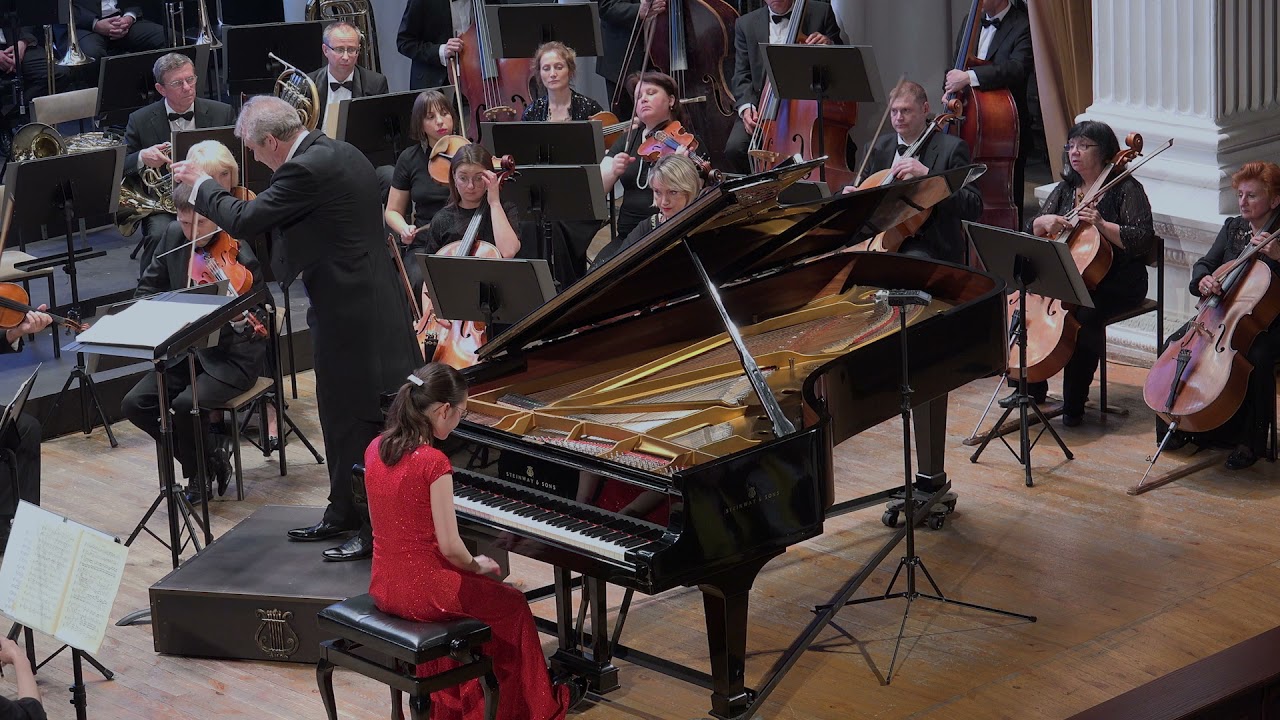 Liszt Piano Concerto No. 1 in E flat major, Asta Dora Finnsdottir (14yrs) @Zaporizhzhia