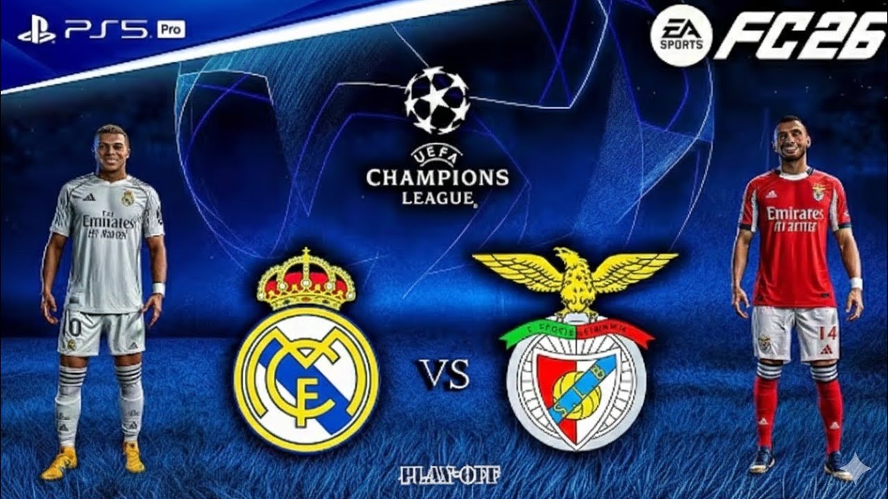 Real Madrid vs Benfica 🔥 UCL Playoff | EA Sports FC 25 PS5 Pro Gameplay