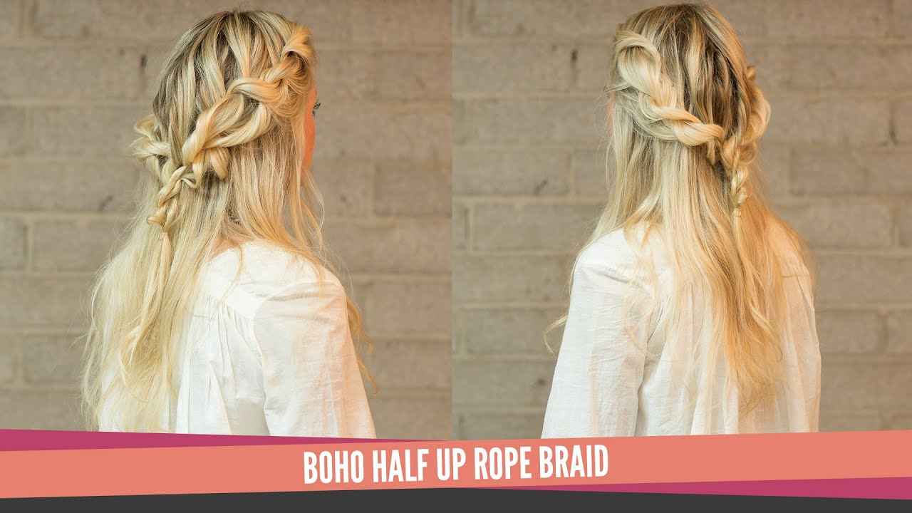 Easy Boho Rope Braid Hair Tutorial