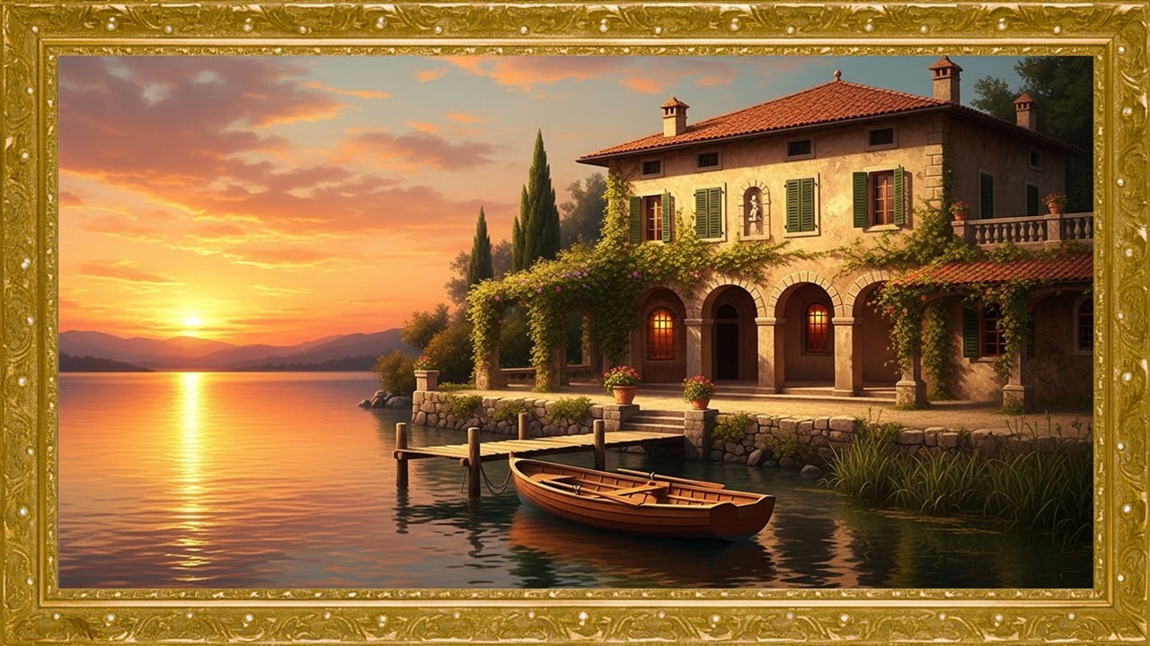 12 Hour 4K Classical Art Gallery | Elegant Riverside & Floral Estate Collection