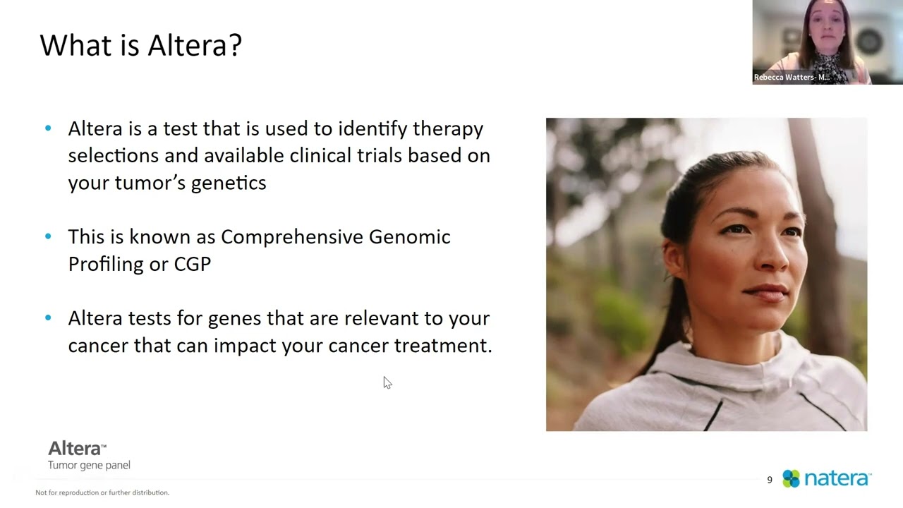 METAvivor Lunch and Learn featuring Rebecca Watters, PhD, MBA, Medical Science Liaison at Natera