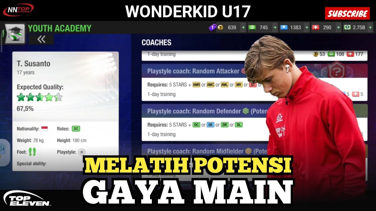 Тренировка потенциала стиля игры Wonderkid в Молодёжной академии 🔥 Top Eleven 2025
