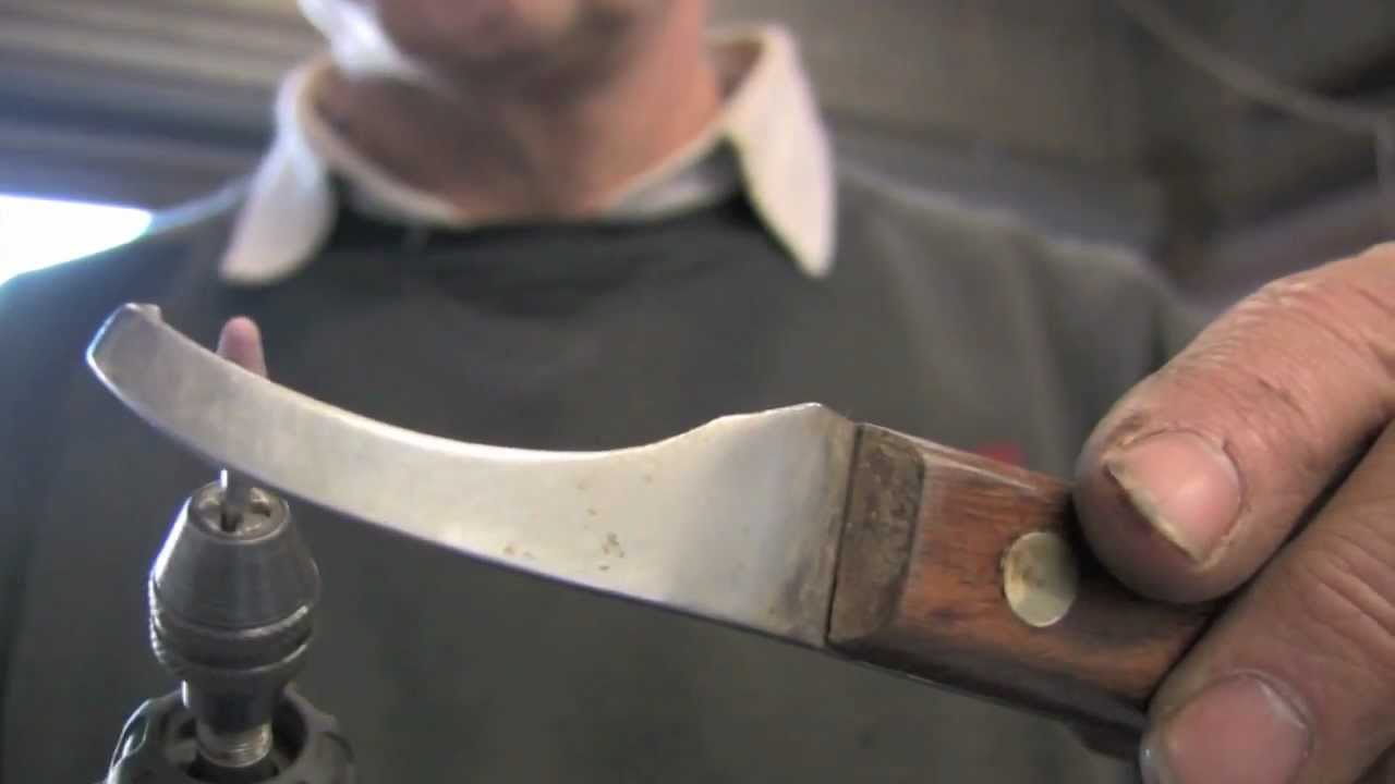 Farriers Knife sharpening.