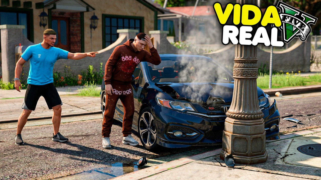 GTA V - VIDA REAL | NÃO ACREDITO!! MEU AMIGO BATEU MEU CARRO. #124