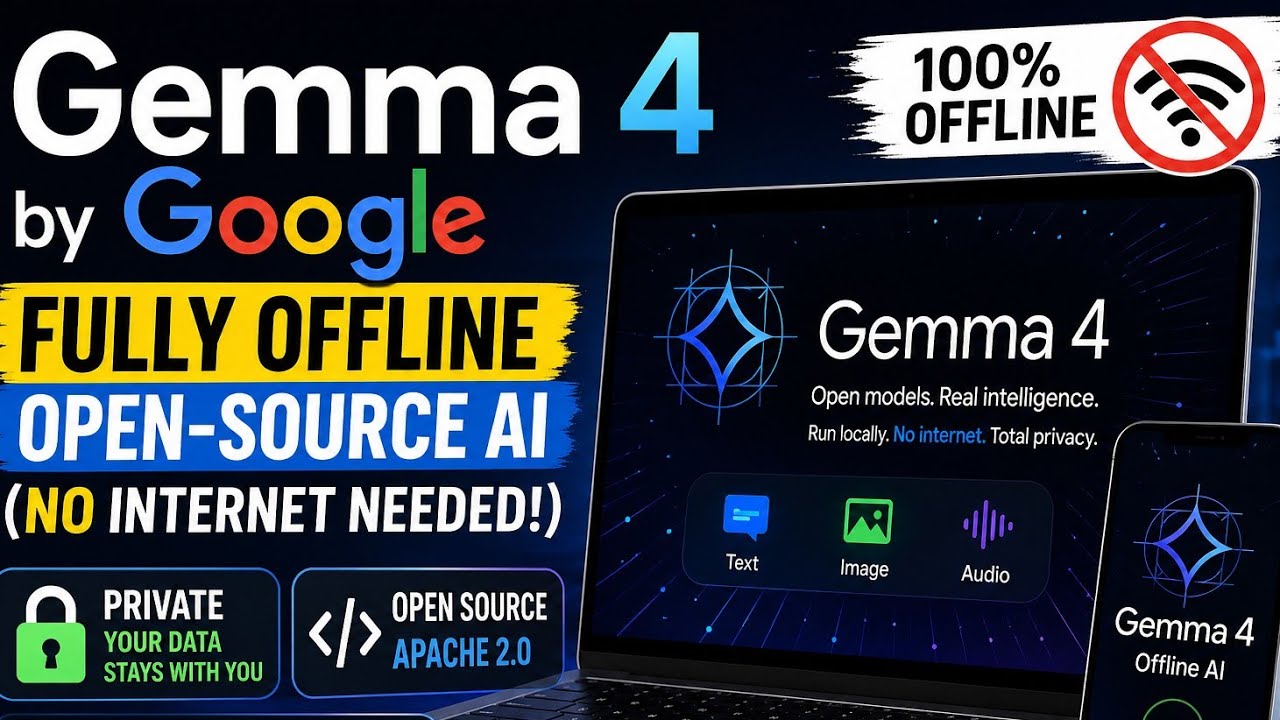Gemma 4 by Google &ndash; Fully Offline Open-Source AI (No Internet Needed!)