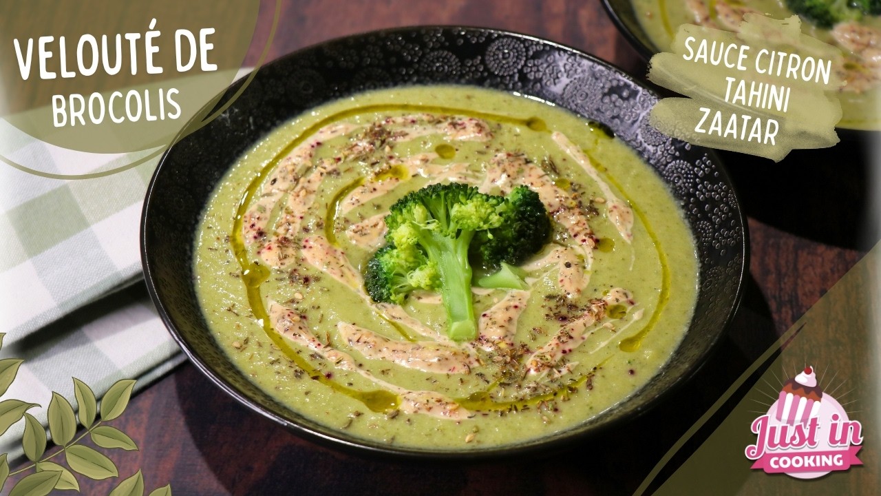 Velouté de Brocolis, Crème Citron Tahini Zaatar | La recette qui va vous faire aimer le brocoli 🥦