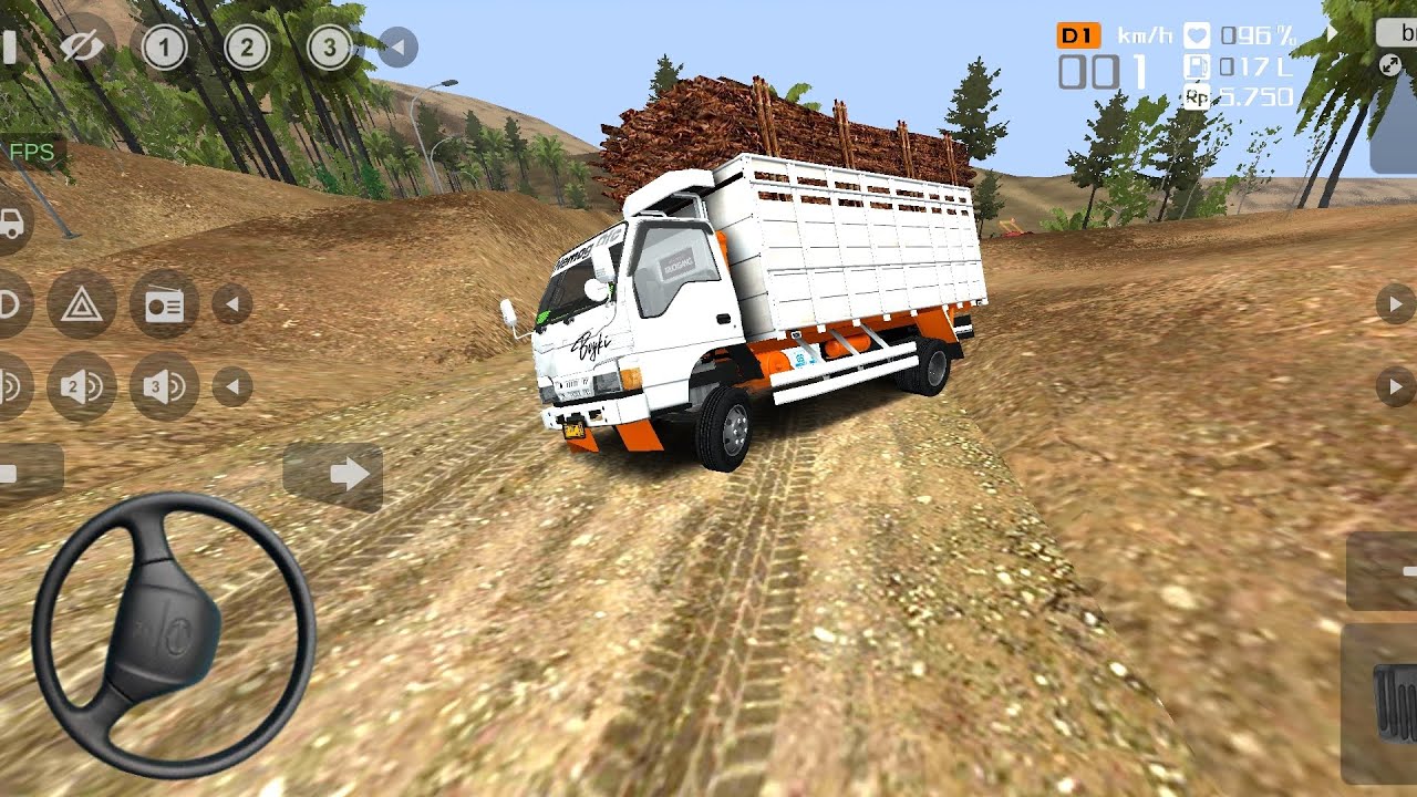 GAME TRUCK NKR MENGANGKUT TEBU,OLENG DI JALUR BUKIT OFROAD || BUS SIMULATOR INDONESIA