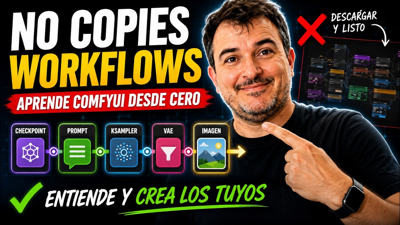 No Más Tutoriales Confusos! Aprende ComfyUI Desde Cero y Crea tu Primer Workflow Fácil