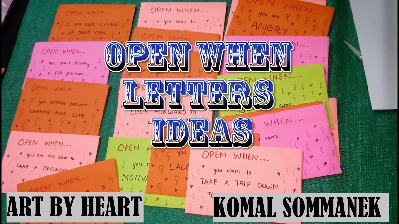 Open When Letters ideas | Best Birthday/ Valentine's day gift idea| 💝Art by Heart - Komal Sommanek