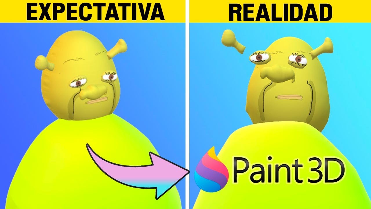 SHREK pero es un MEME en PAINT 3D  | CREANDO PESADILLAS