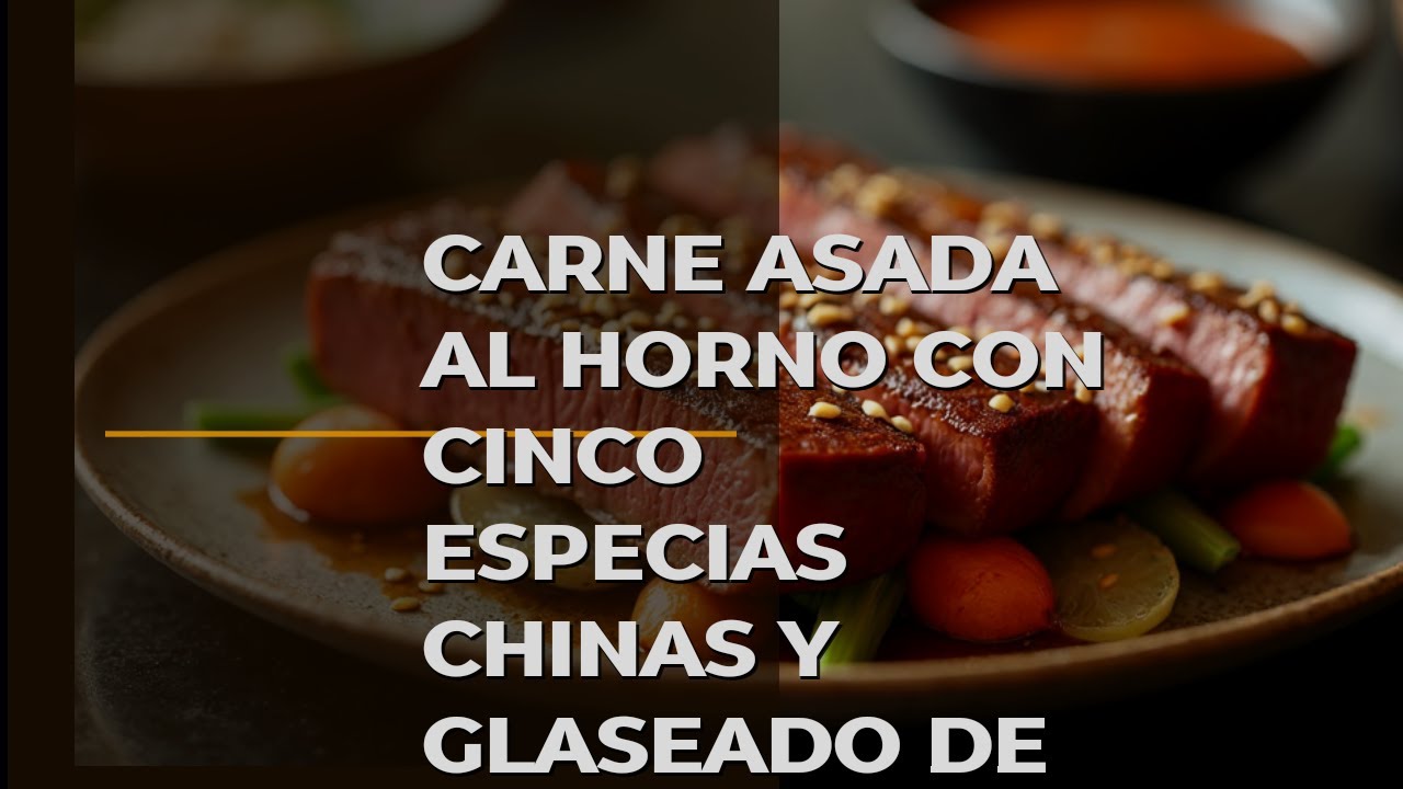 Carne Asada Al Horno Con Cinco Especias Chinas Y Glaseado De Hoisin Y Jengibre
