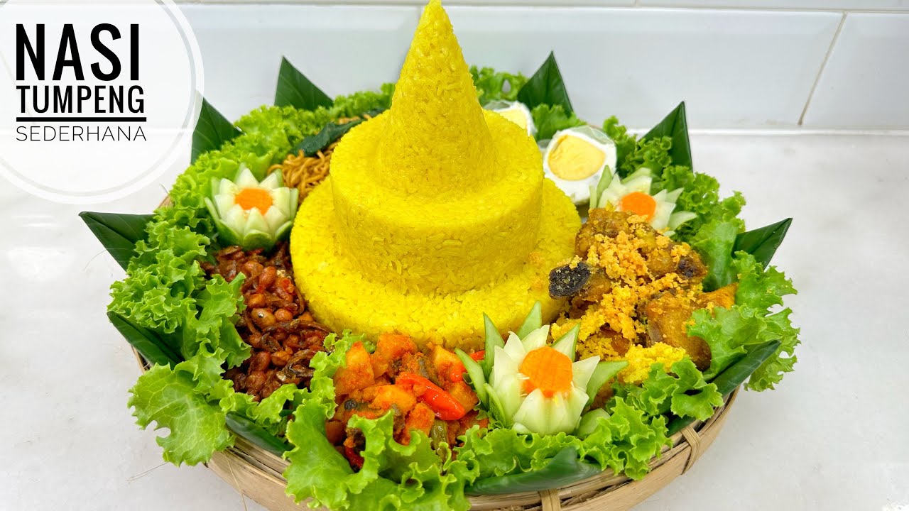 RESEP NASI TUMPENG SEDERHANA EDISI 17 AGUSTUS | PAKAI RESEP NASI KUNING JUARA