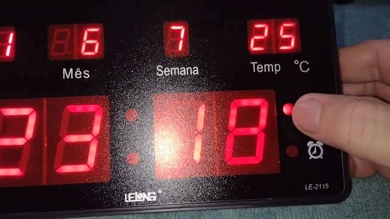 Aprenda como ativar o bip da hora no relógio de parede digital Lelong LE-2115
