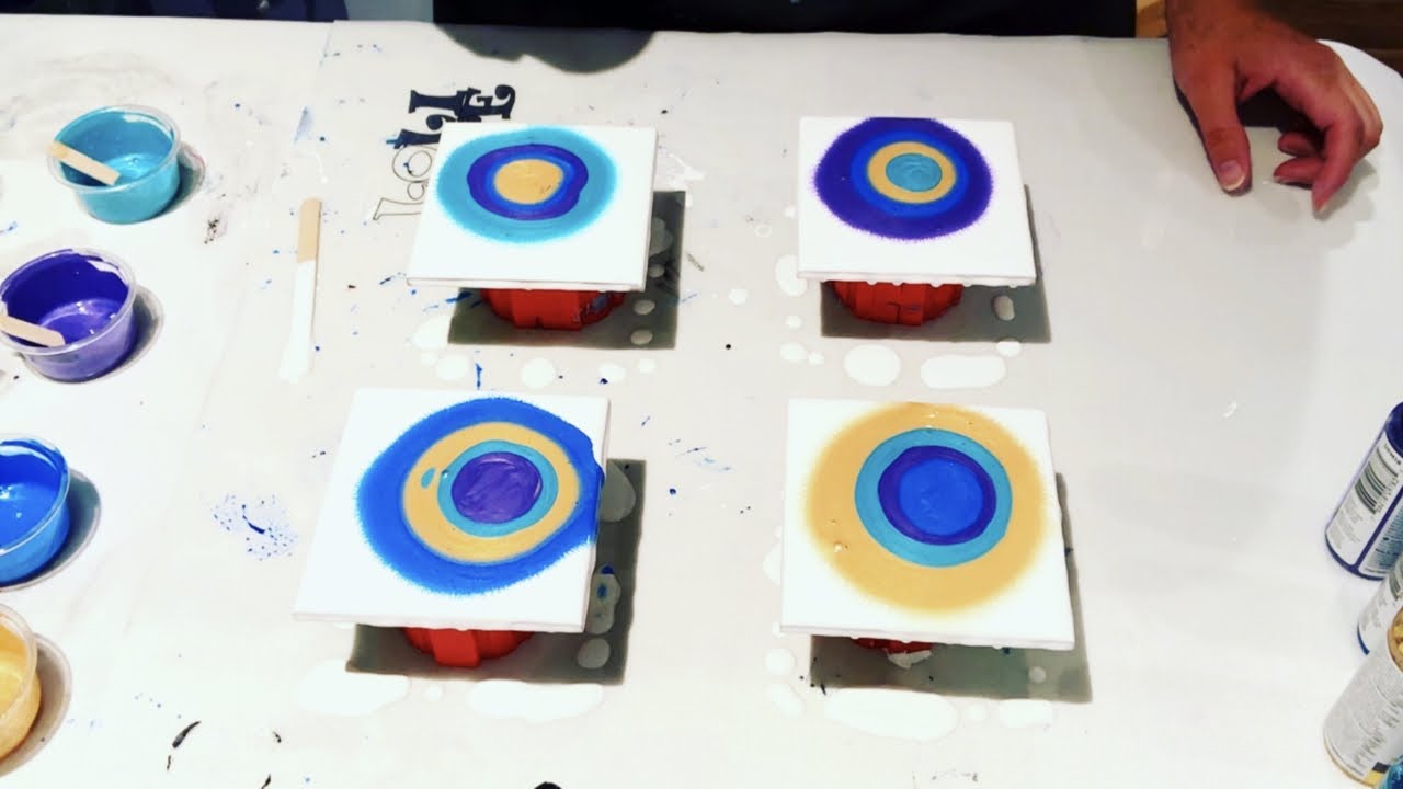 #114 - Dutch pour on coasters | Acrylic Pouring | Fluid Art