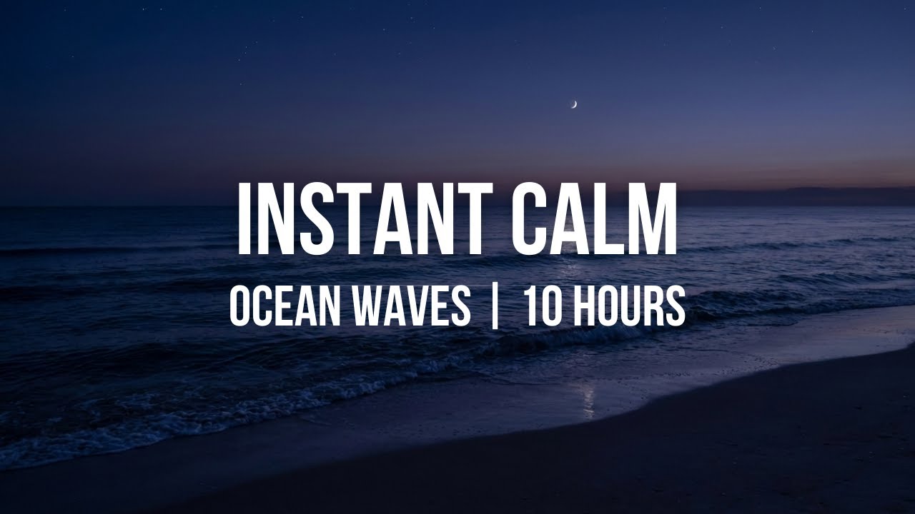 Ocean Waves Only for Sleep | 10 Hours No Music Beach Sounds, Natural White Noise, Calm