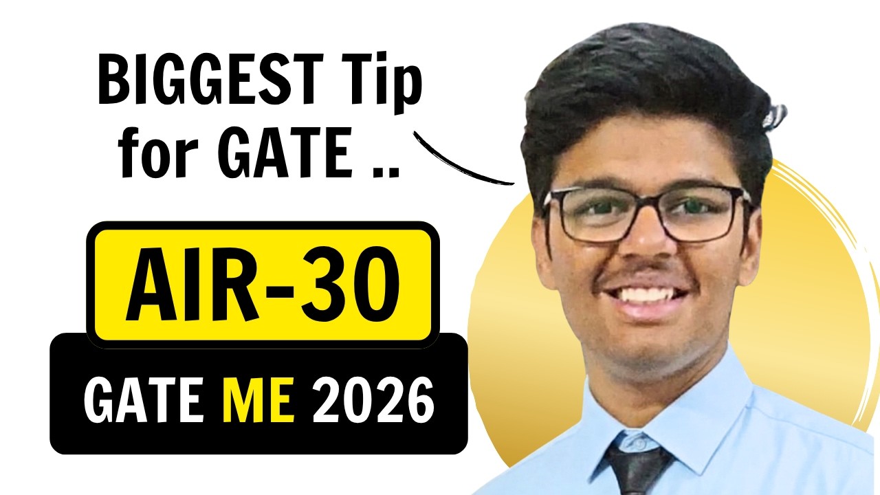AIR - 30, GATE 2026 Mechanical Topper shares Powerful Strategy & Tips | Exergic Student