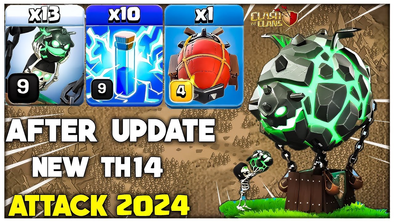 AFTER UPDATE!! New TH14 LavaLoon Attack Strategy in Clash of Clans
