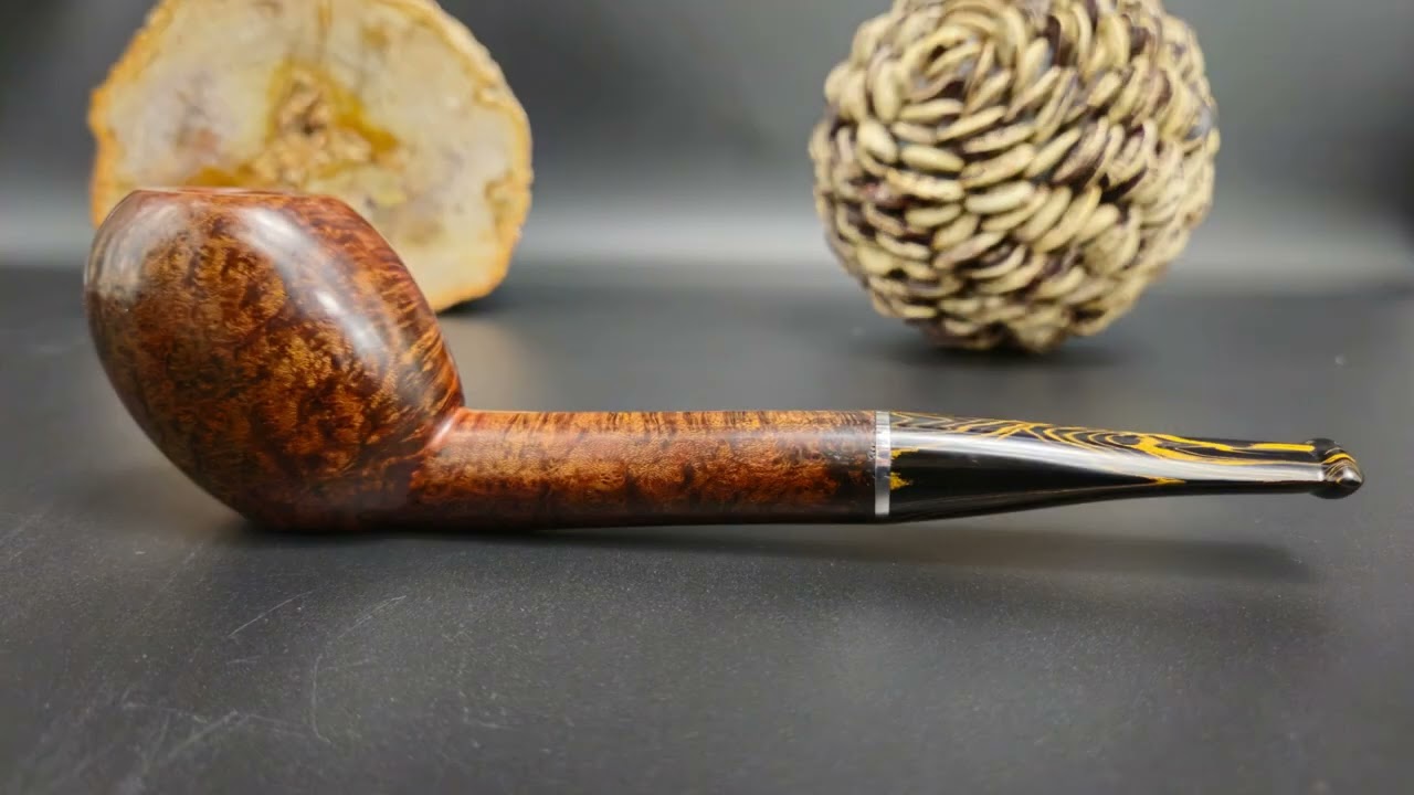 Saddlehorn  - a Briar Burl Herb Pipe by CDXX Pipes