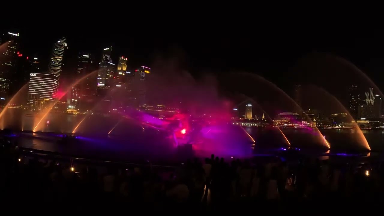 ☯️ ความลงตัวของ น้ำ&ไฟ  Lightshow Singapur ส่งต่อความสุข🫶🌱